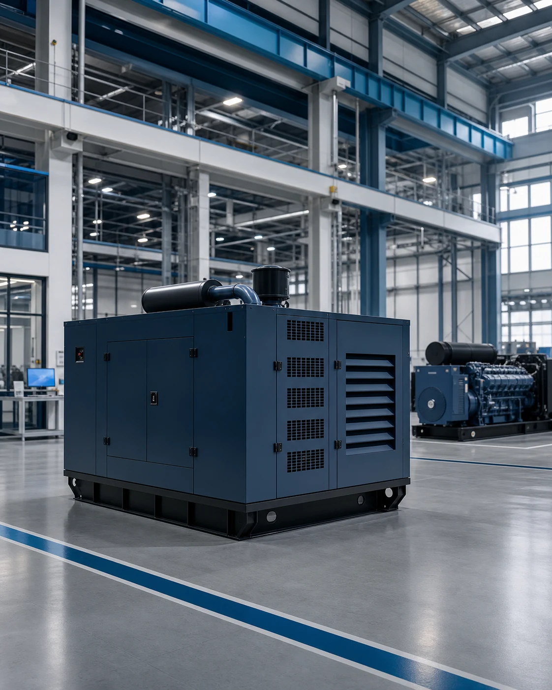 Energon soluzioni di generatori in un moderno impianto di produzione